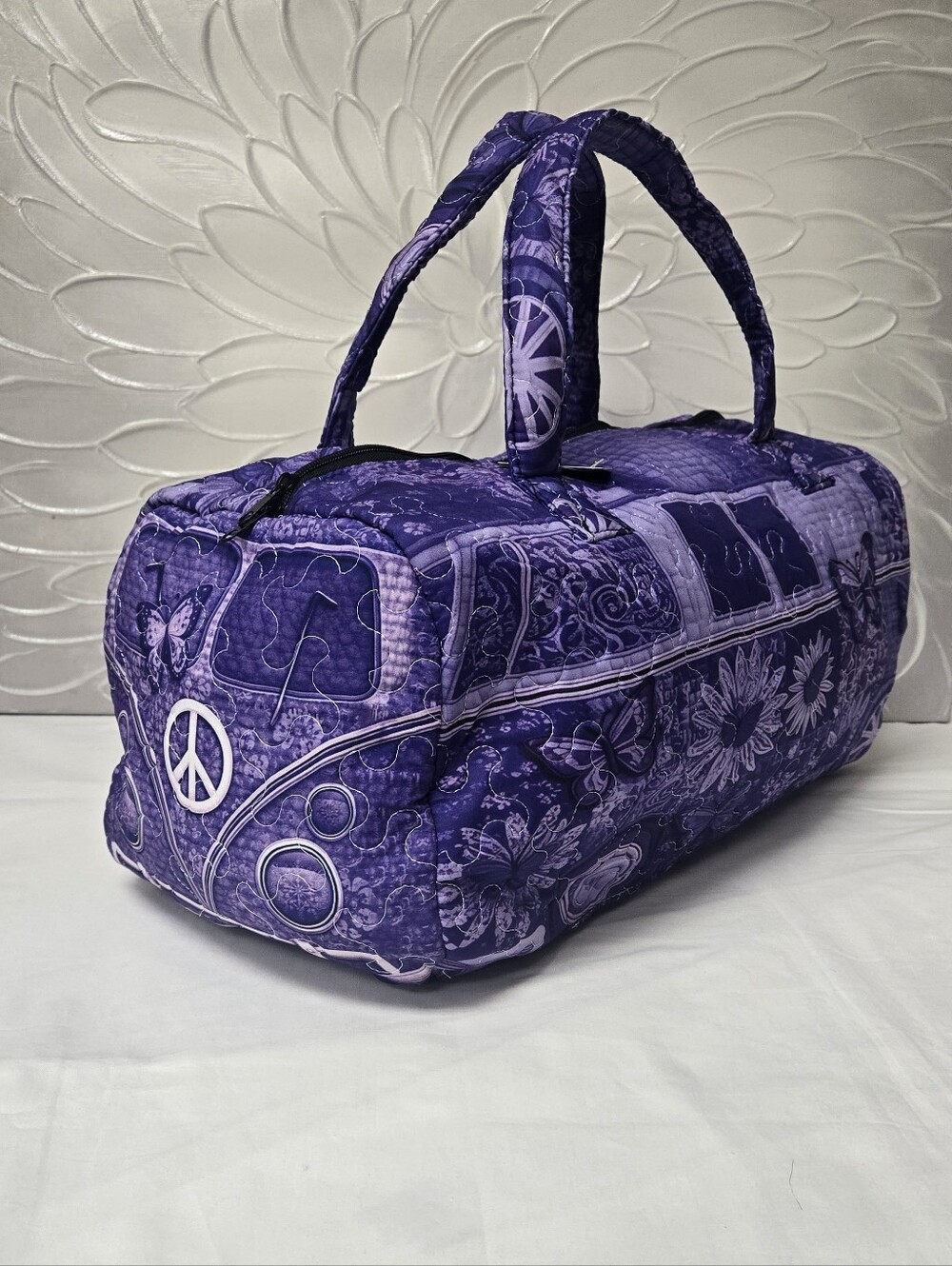 Purple Hippie Van Duffle Bag